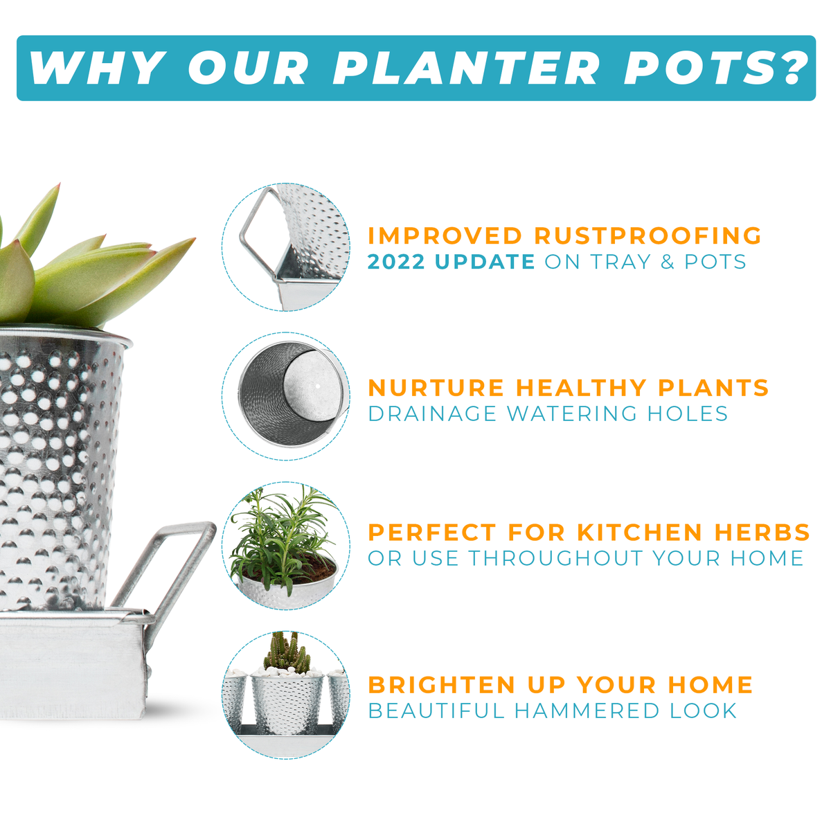 Why our planter pots? Product features that separate Saratoga Home&#39;s herb pots from competition