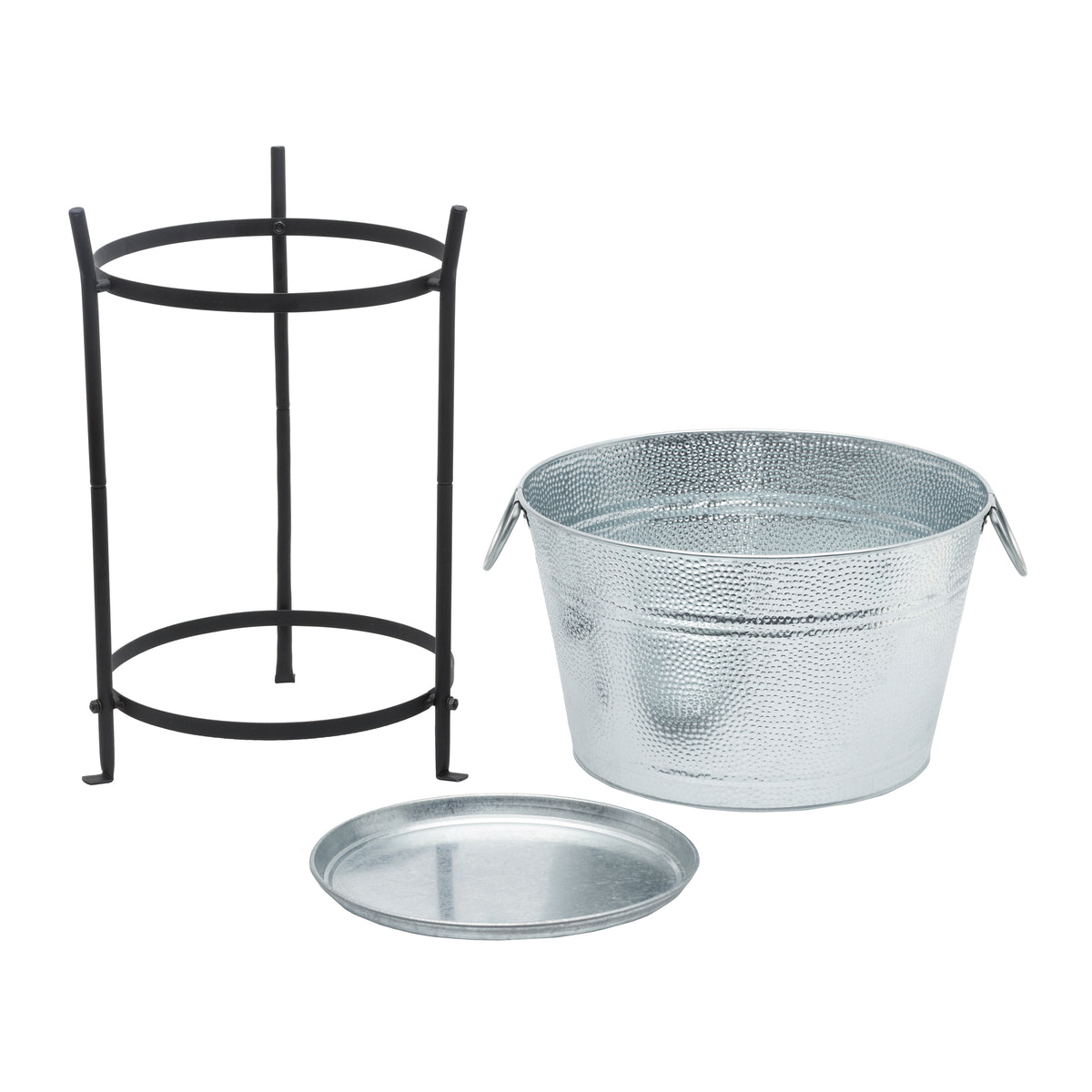 Beverage Tub with Stand and Tray by Saratoga Home 3 inclusion parts