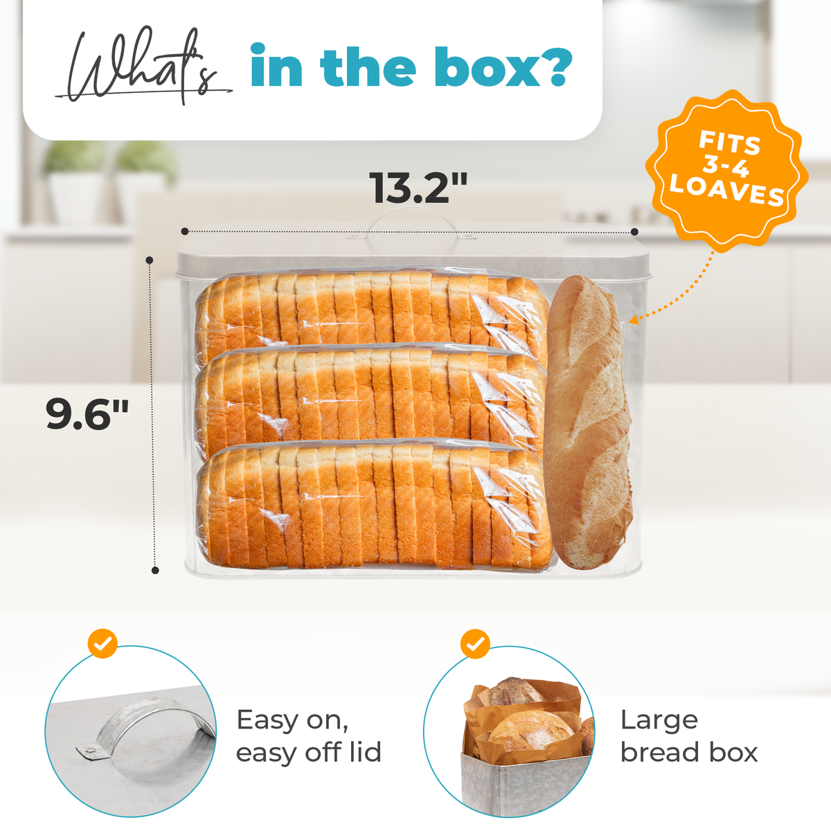 Food Storage Containers - Baking Supplies, 4LB Sugar & Flour - 4