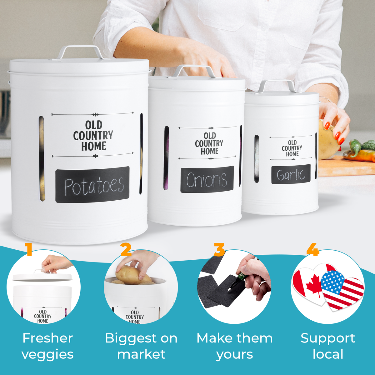 Product features of White Potato and Onion Storage Bins