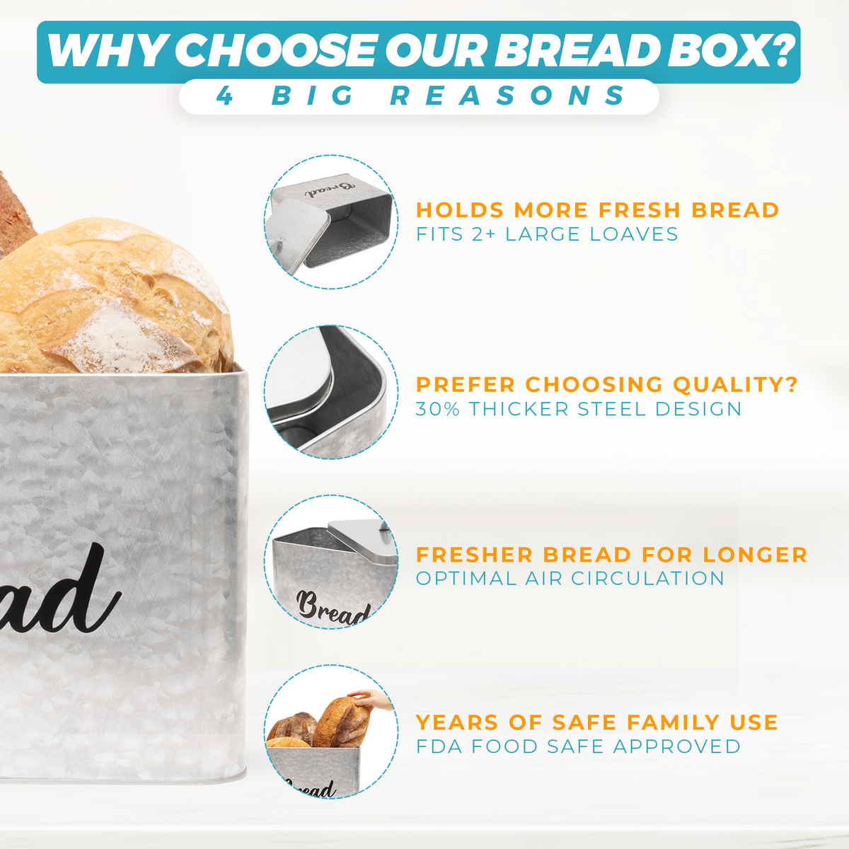 4 Big Reasons why to choose our bread box