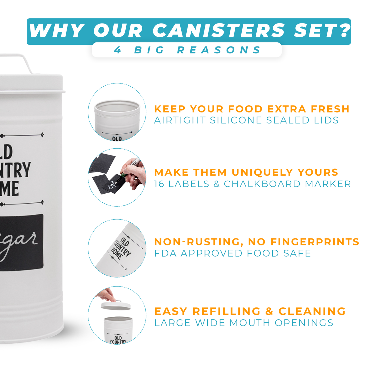 4 big reasons to choose Saratoga Home&#39;s white canister set