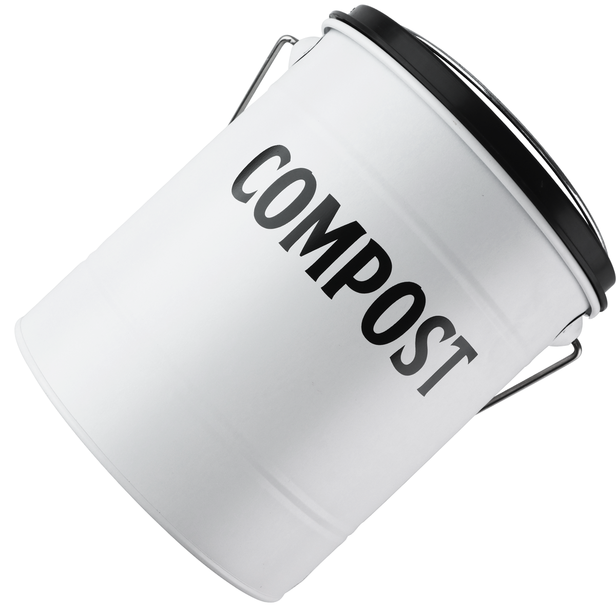 White Compost Bin side view without the lid