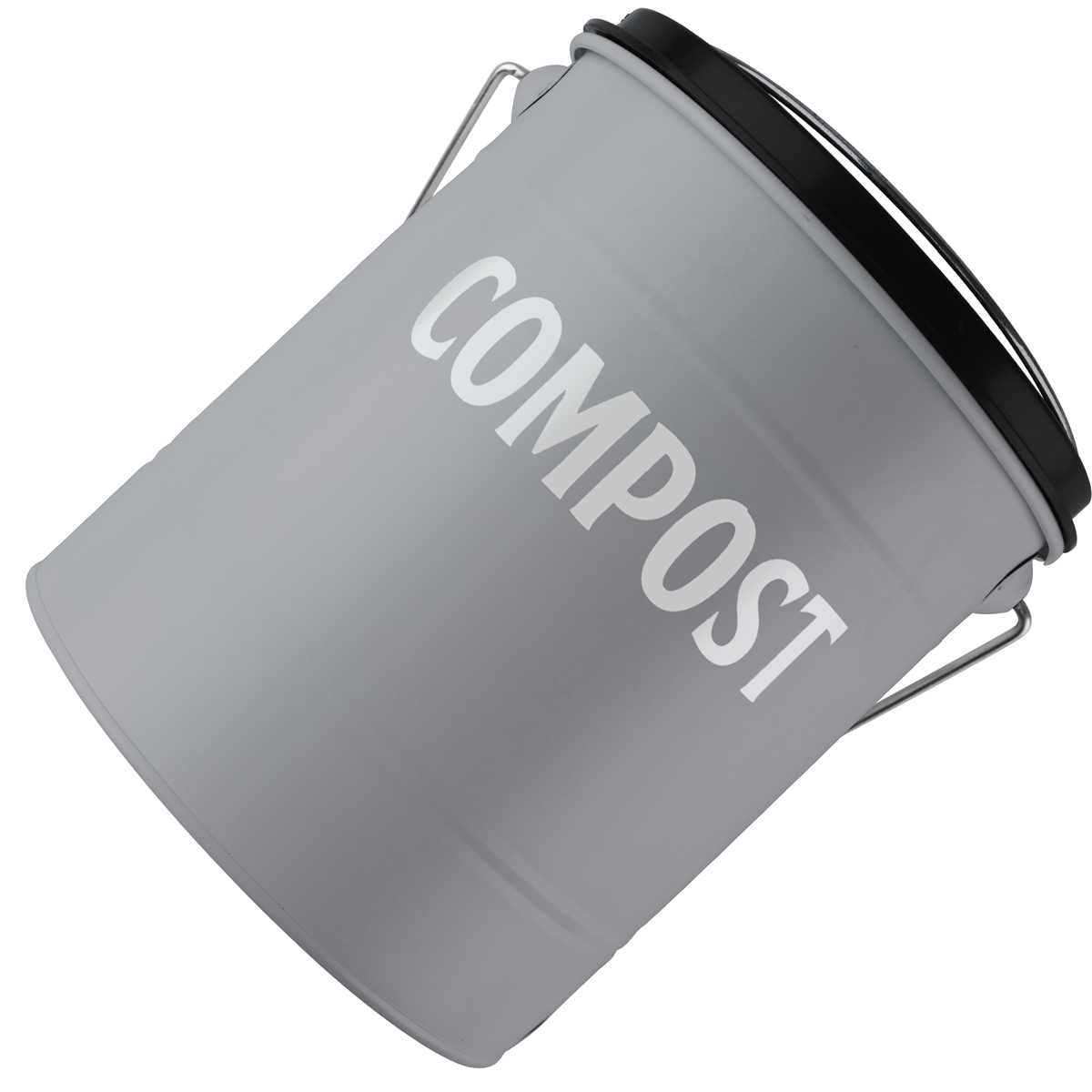 Gray Compost Bin side view without the lid