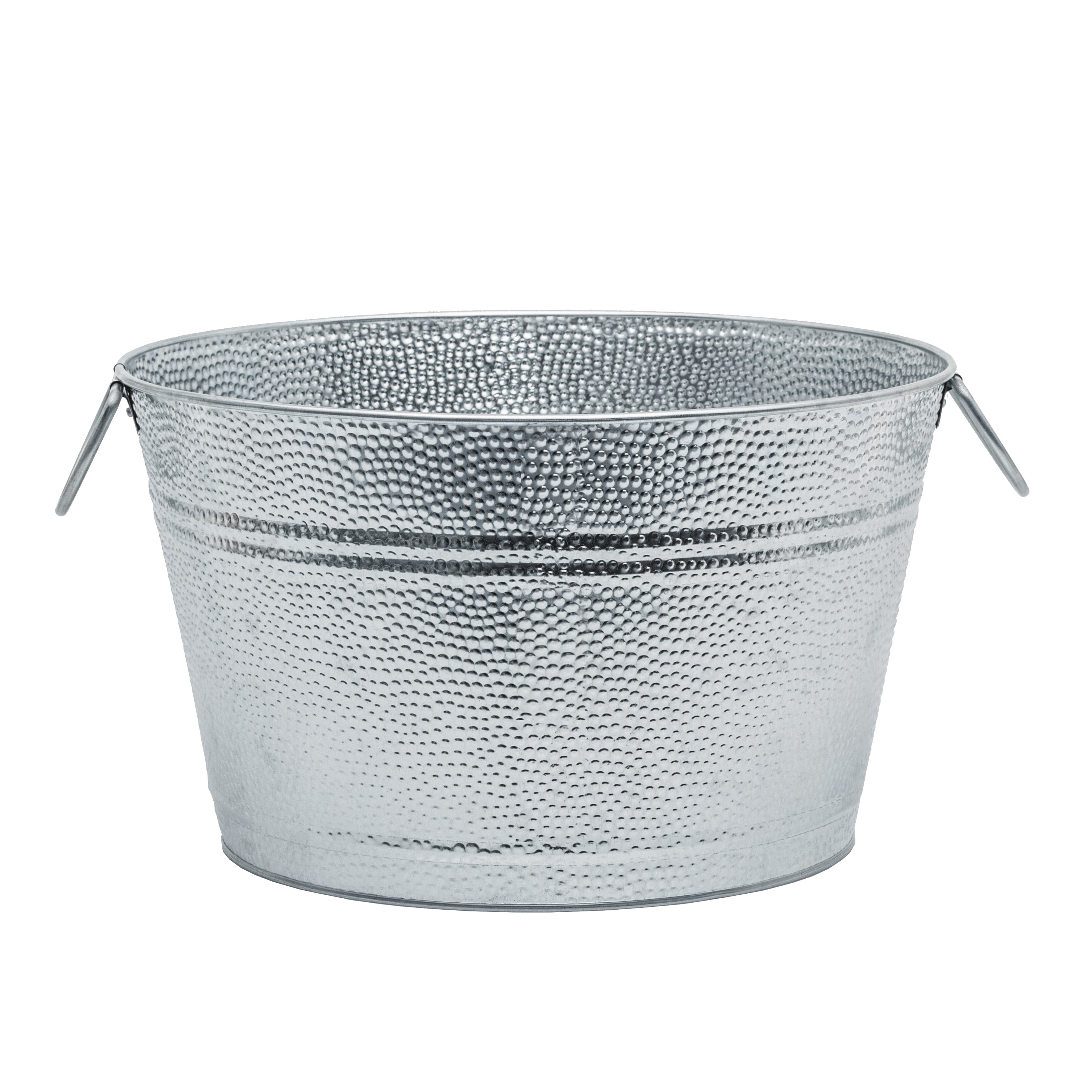  sleek pebbled high sheen, large galvanized ice tub