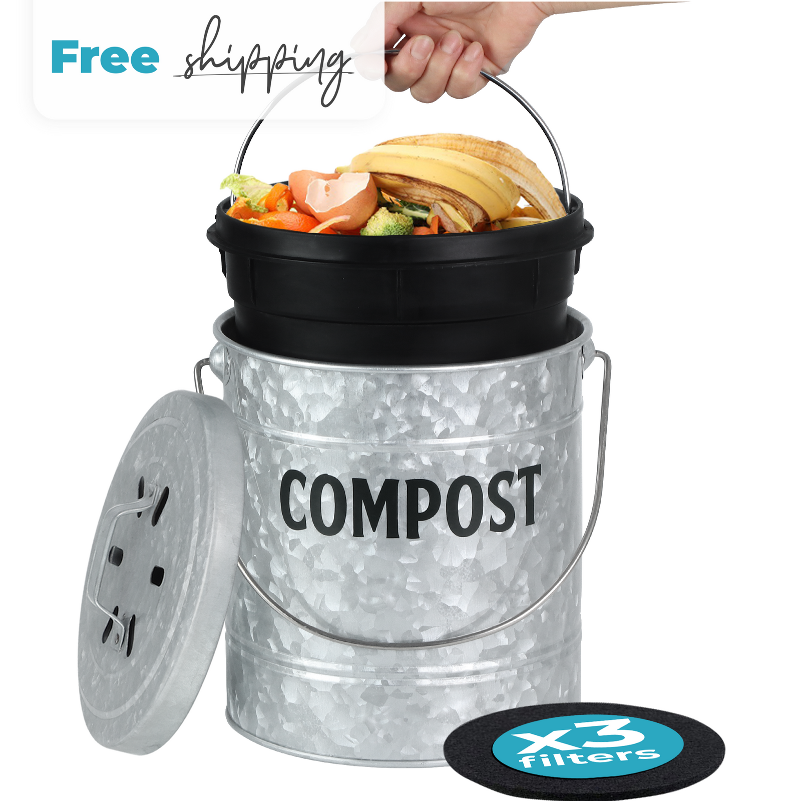 Retro Kitchen Compost Bin – Good Kind Home