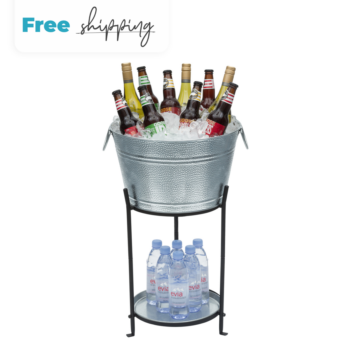 Beverage Tub with Stand and Tray by Saratoga Home